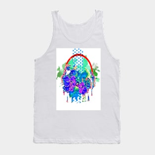 Surf flower color splash Tank Top